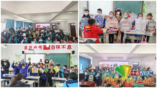 孩子们收到礼物后的合照